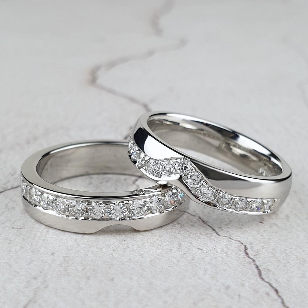 Unique fitted wedding rings Unique wedding rings designed to fit your engagement ring