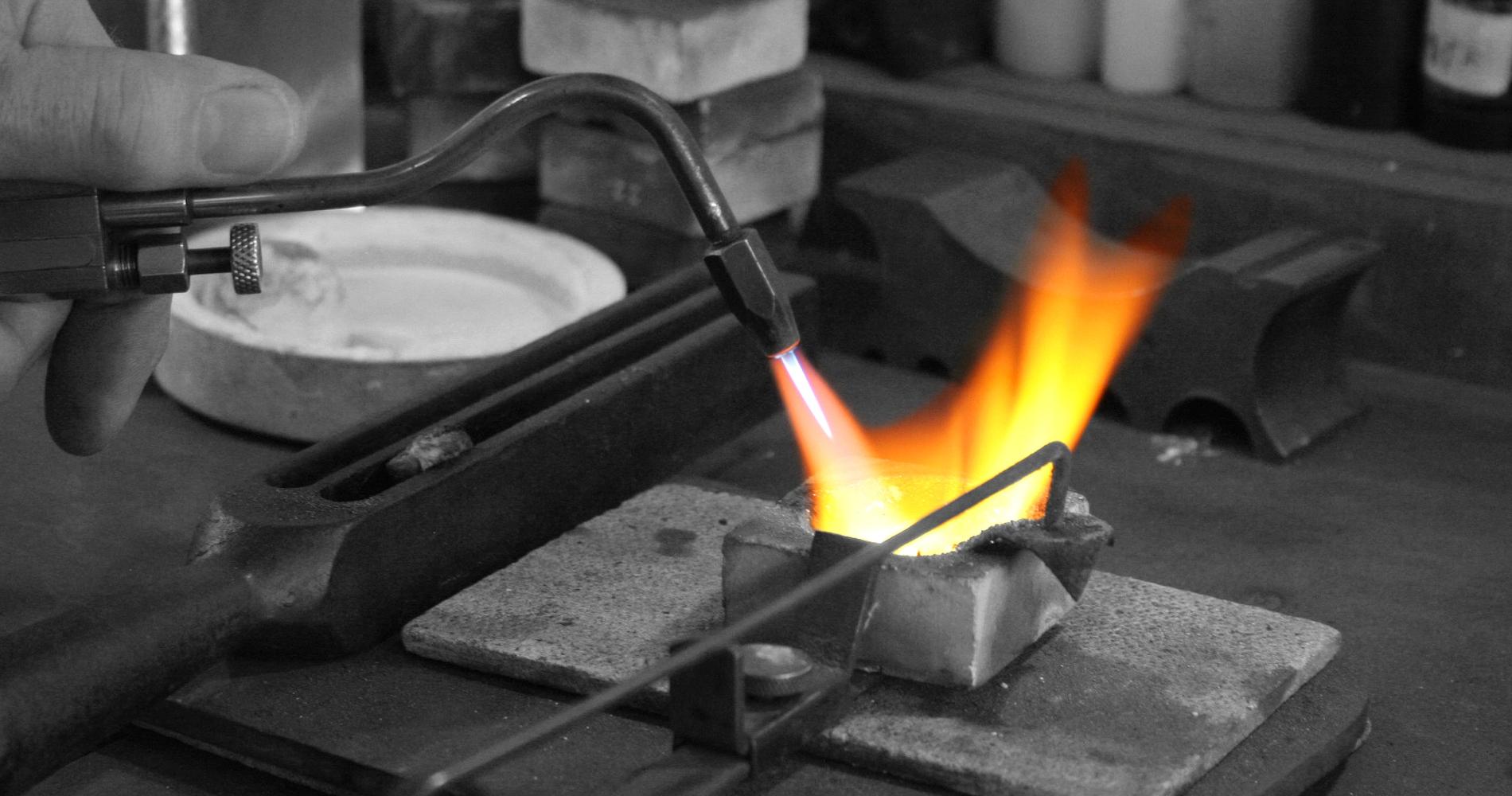 melting scrap gold