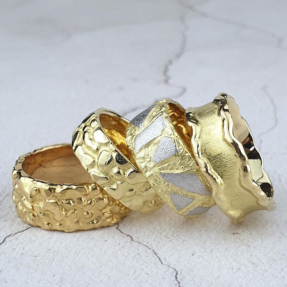 Organic wedding rings