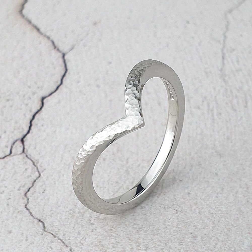 Bespoke wishbone wedding ring