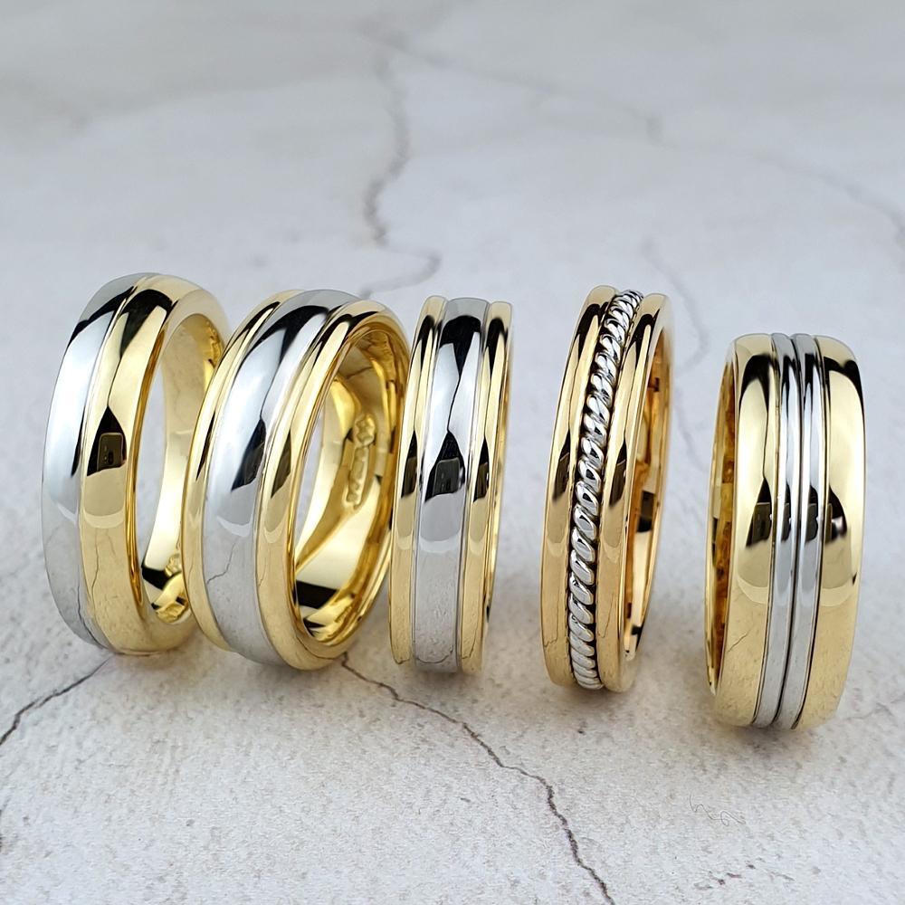 Multi-banded wedding rings Multi-banded wedding rings