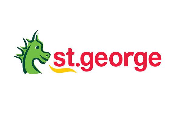 Green dragon logo with red “st.george” text