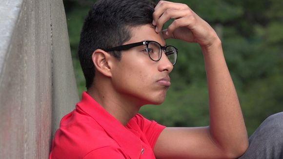 guy looking worried and thoughtful