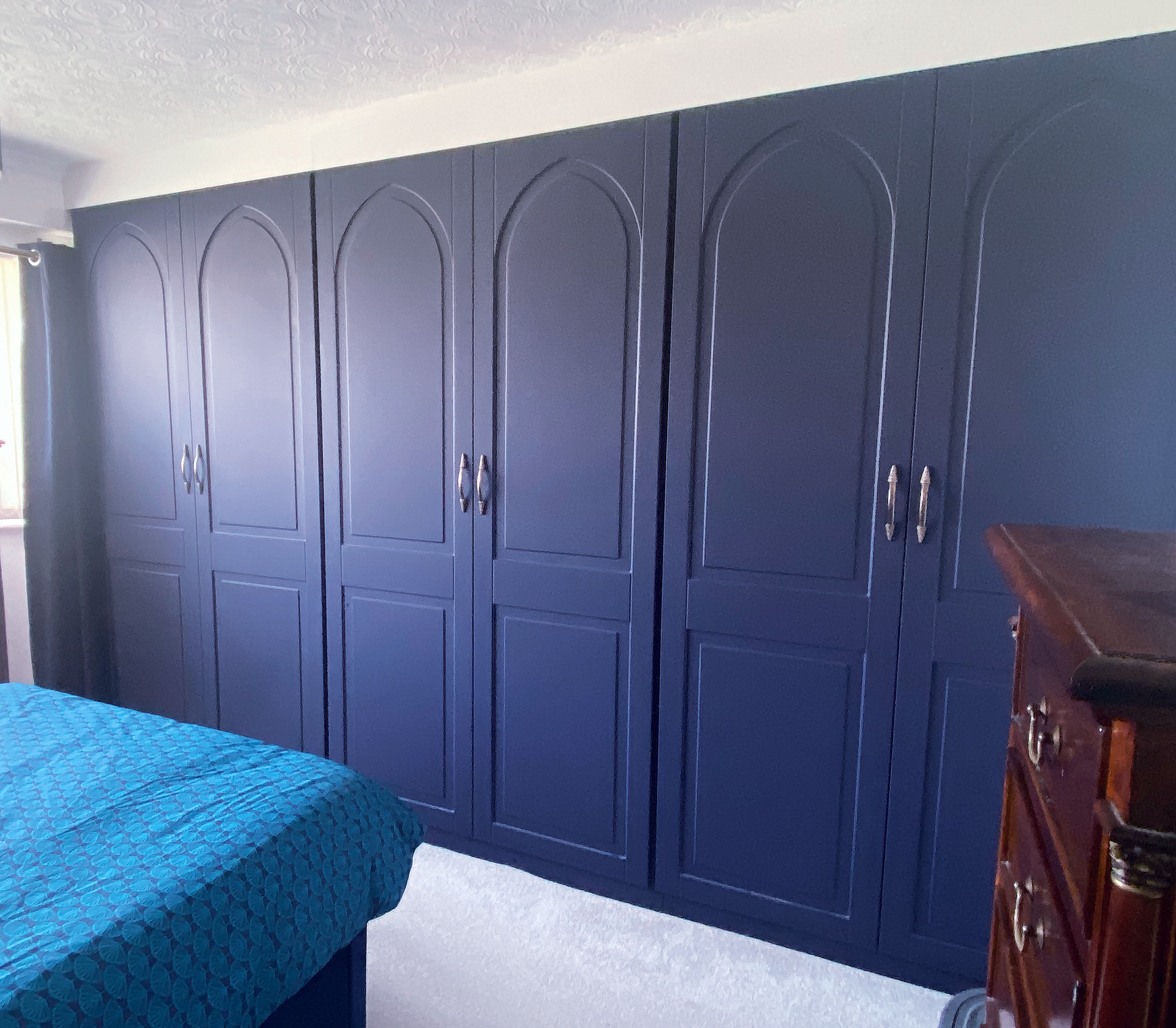 New re-modelled wardrobes in Marine Dark Blue