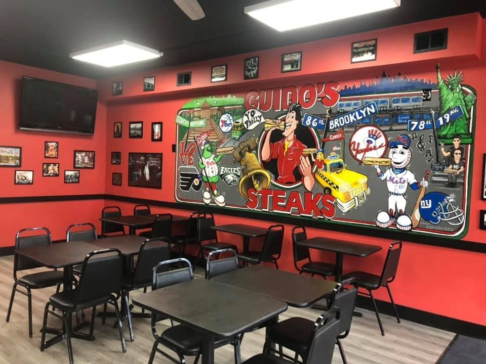 Indoor store of Guido's Steaks
