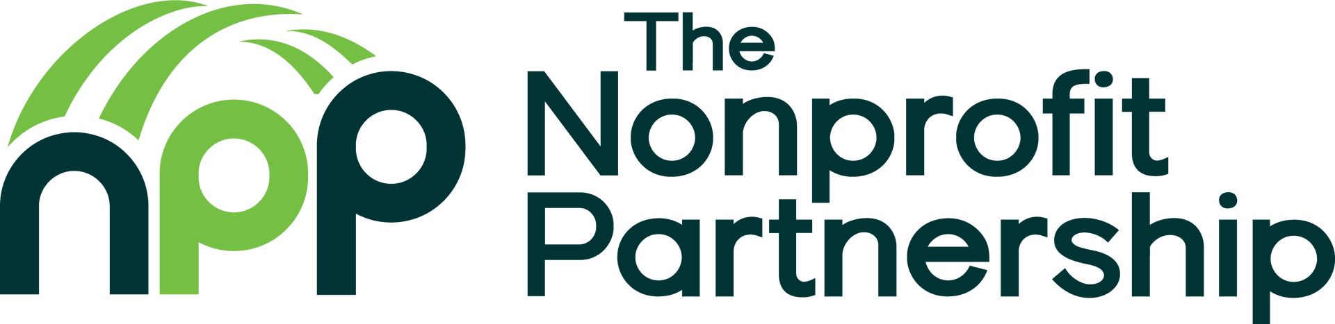 The Nonprofit Partnership logo featuring a stylized green and dark teal 