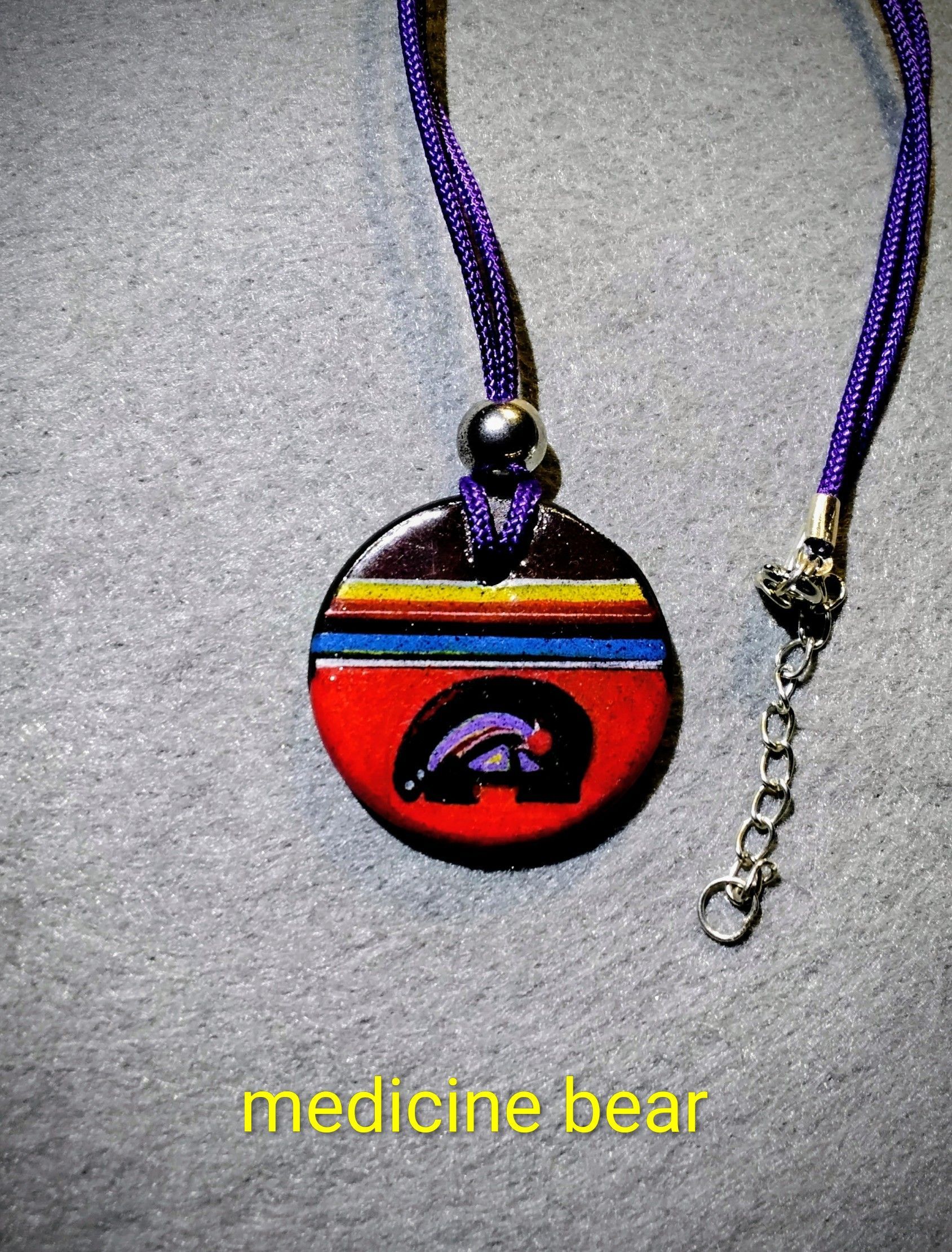 California Medicine Bear necklace