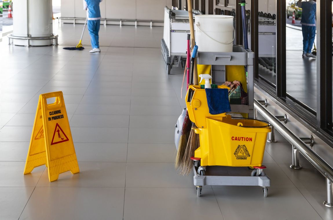 Janitorial cart — Columbia, TN — Two Guys Janitorial Service