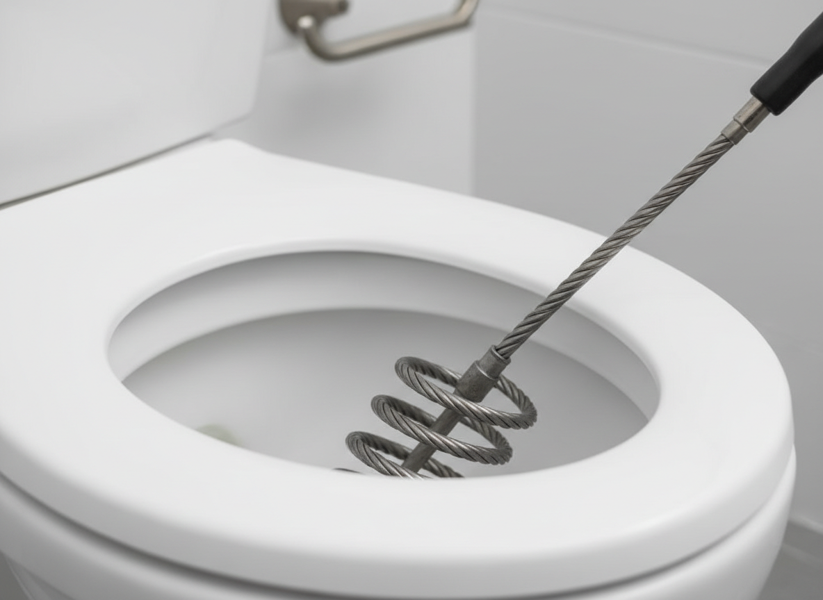 Εργαλείο αποφράξεων ατσαλίνα (αποφρακτήρας) για ξεβούλωμα λεκάνης τουαλέτας