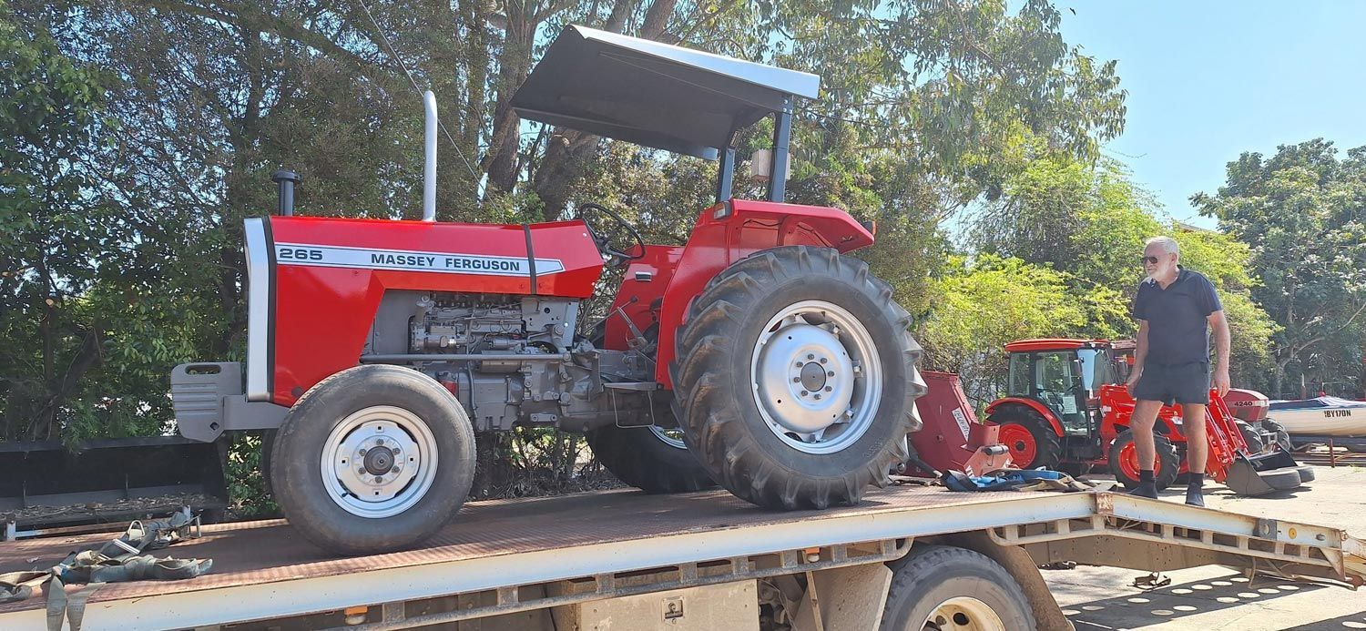 A Tractor For Repairs In Grafton