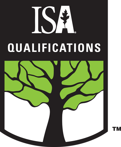 ISA Qualifications logo: Black rectangle with white text and a green and black tree.