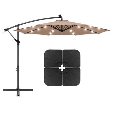 Cantilever Umbrella With Led Lights