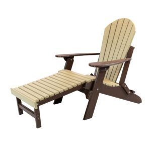 Folding Adirondack Chair With Pullout Ottoman