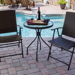 Dark Brown Wicker Patio Set