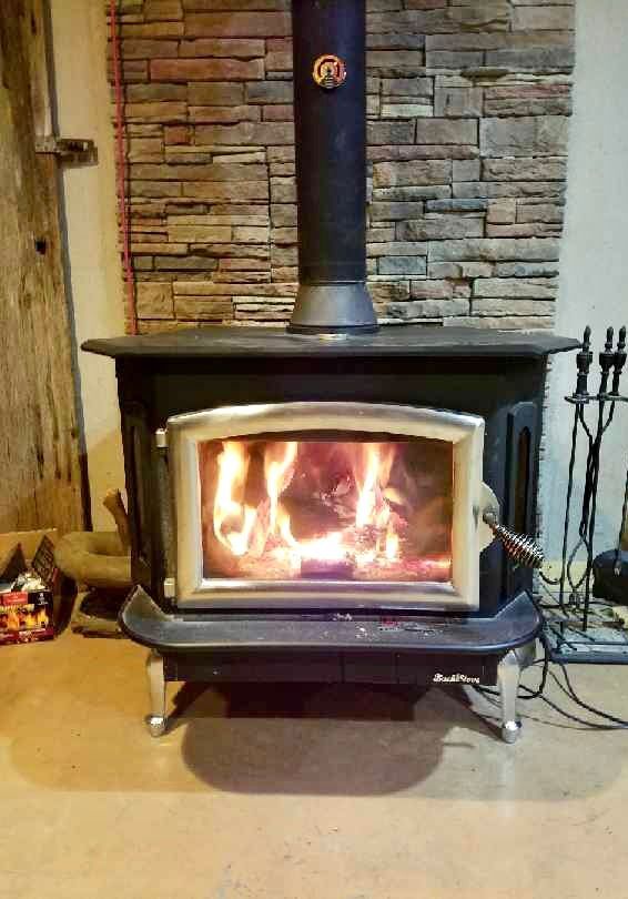 Fire In A Wood Stove