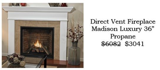Madison 36 Inch Direct Vent Fireplace