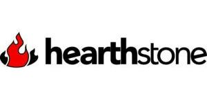 Hearth Stone Logo With Flame