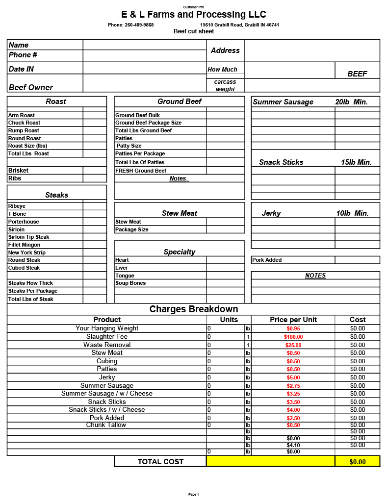 Blurry black-and-white financial form with tables, line items, and a yellow total row at the bottom