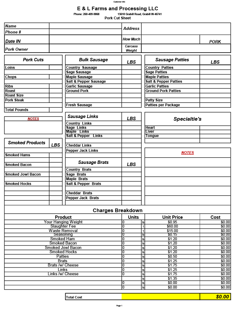 Blurry black-and-white form with tables and handwritten entries, yellow highlighted total at bottom.