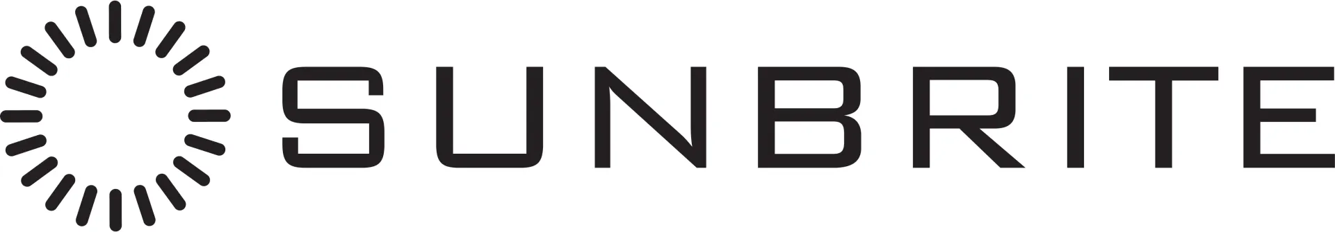 Sunbrite logo: Sun-like symbol to the left of the word 