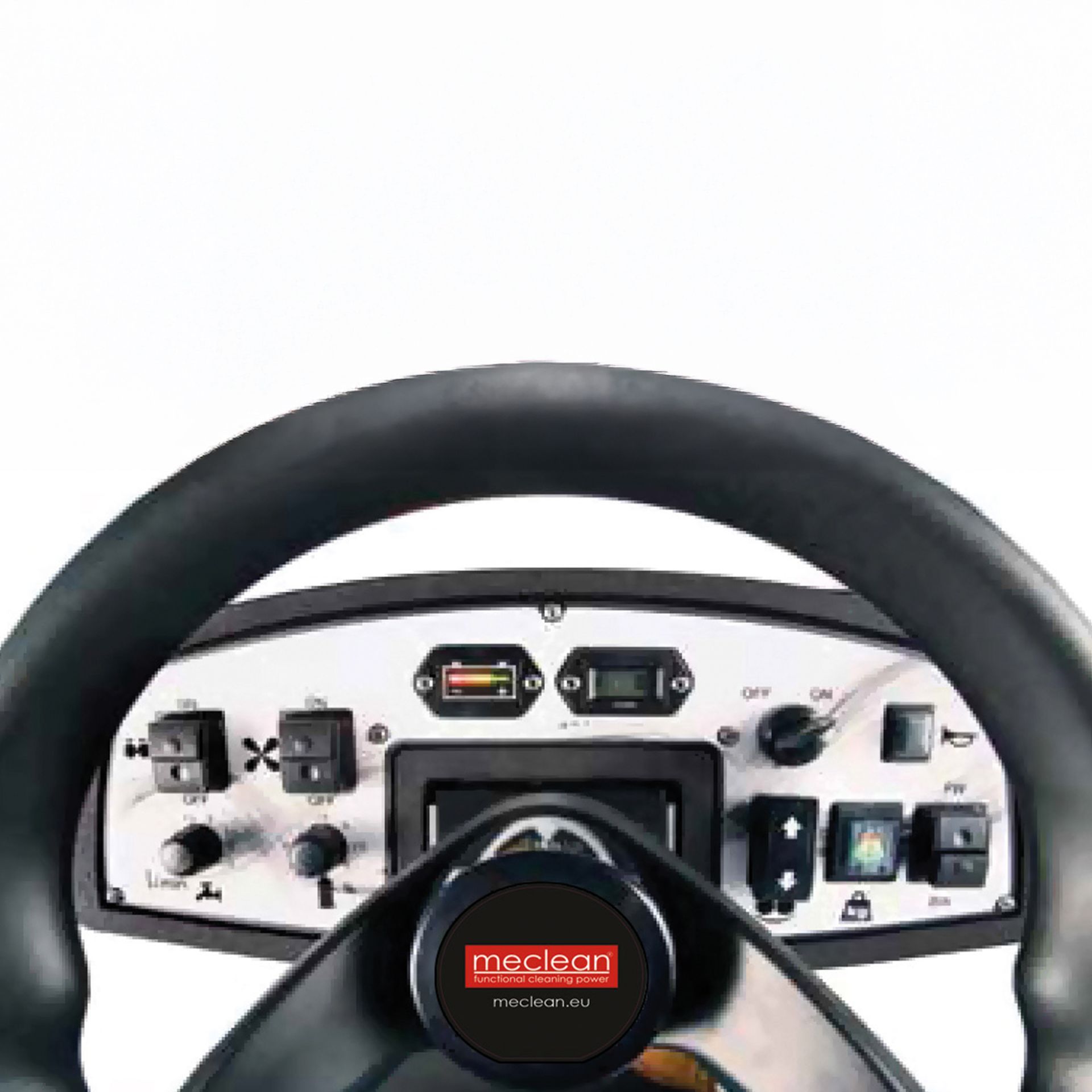 Meclean POWERSCRUB R65D detail du volant de direction
