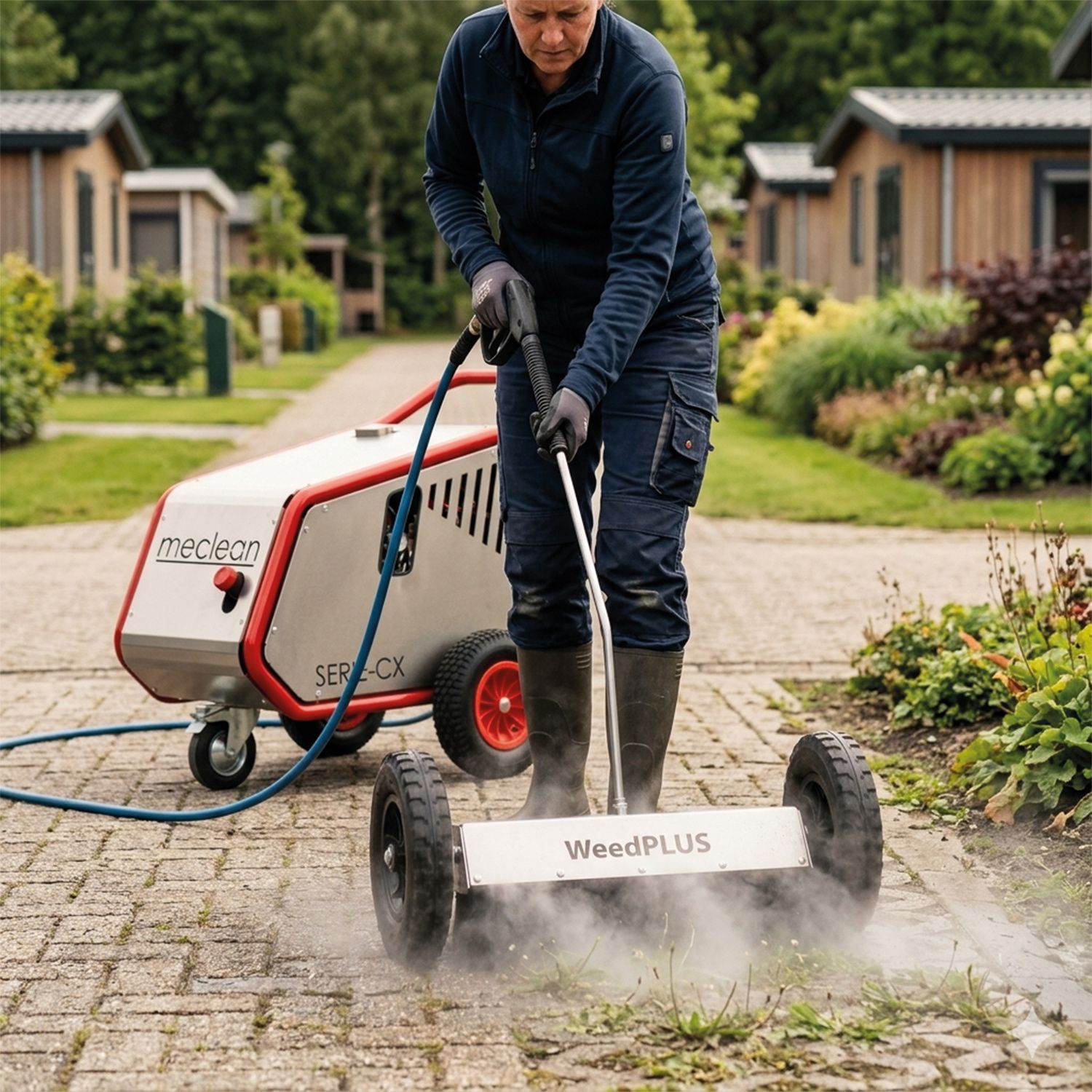 Meclean nettoyeur haute pression à eau chaude avec désherbage à eau chaude SERIE-CX 120/8