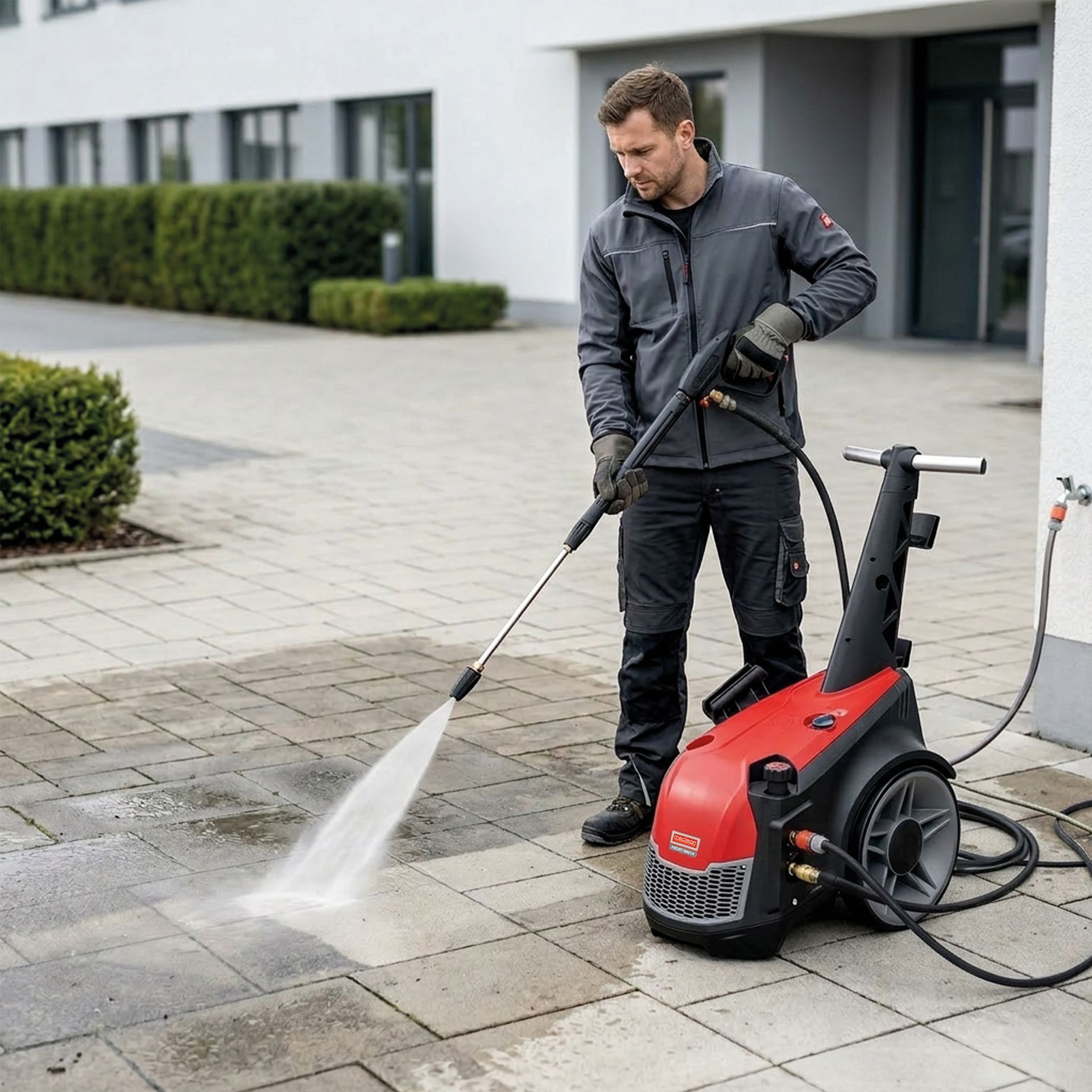 Meclean nettoyeur haute pression a eau froide professionnel PROJET nettoyage haute pression des dalles
