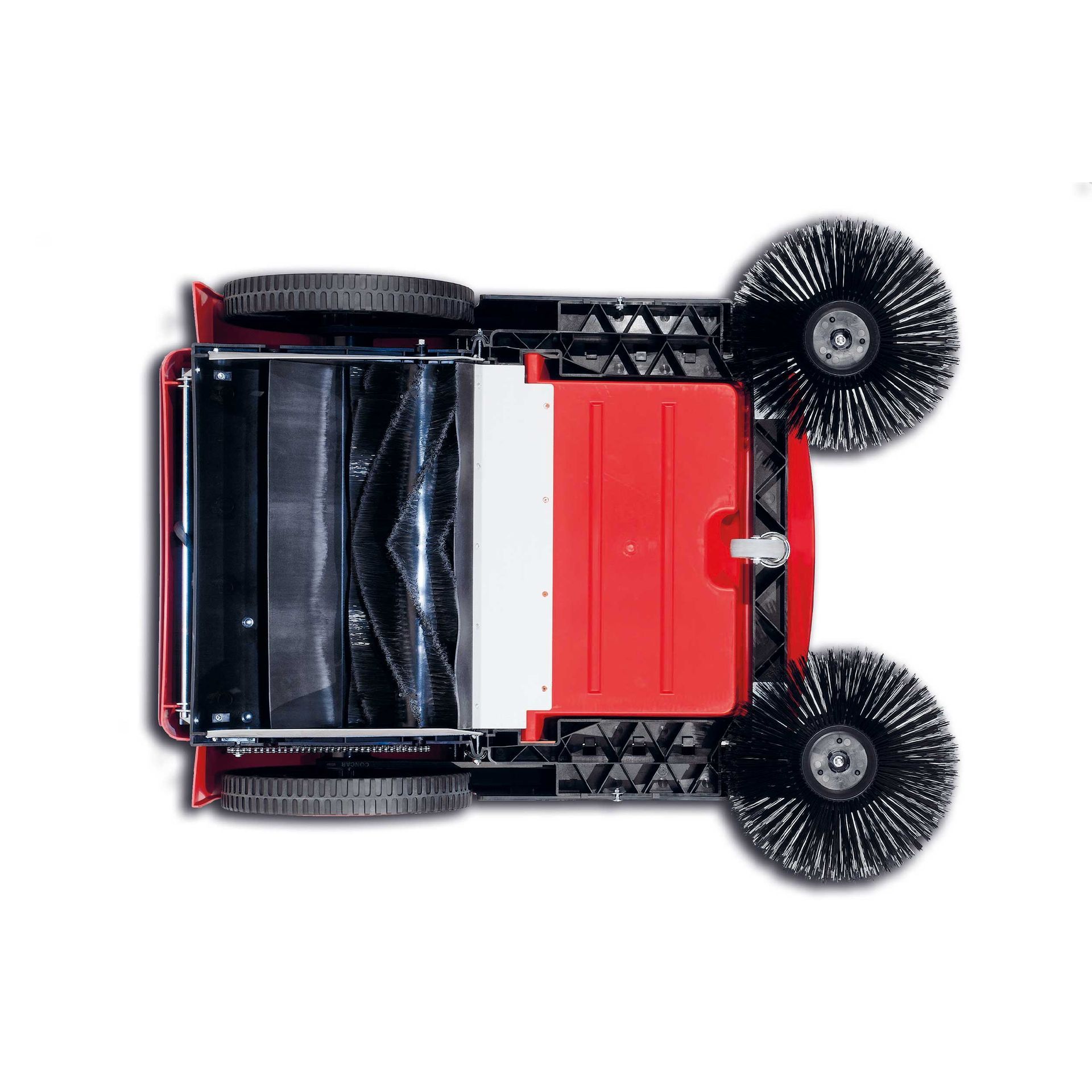 Meclean professionnel balayeuse a pousser Buster 800 vue du dessus
