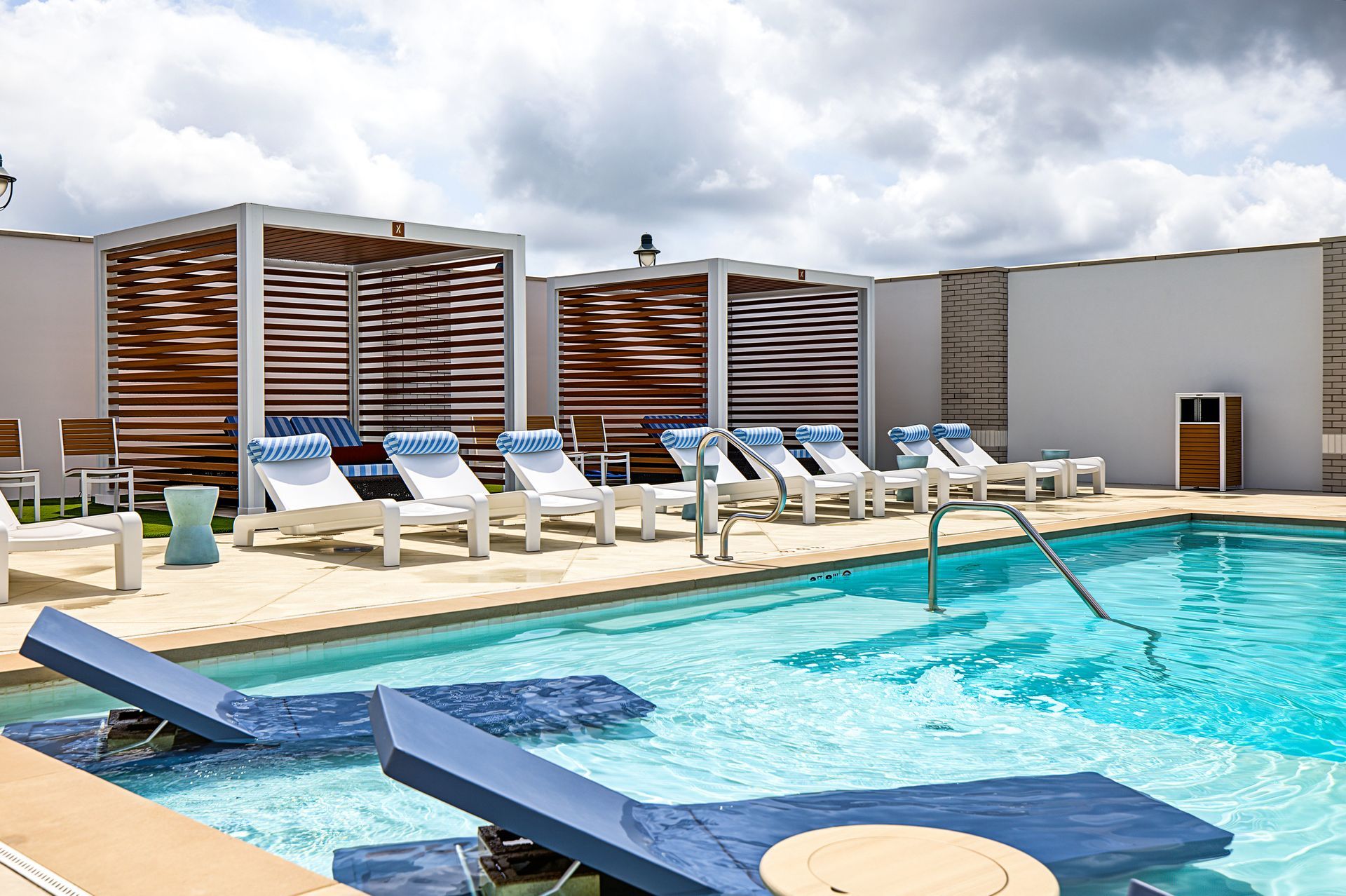 Poolside cabanas at Silver Collection at Saxony