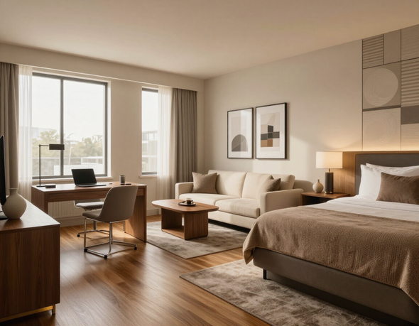 Crestline Suites & Stays interior, Columbus