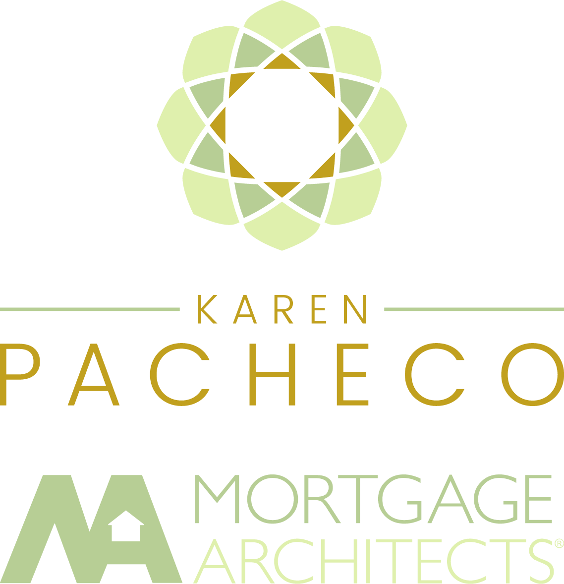 A logo for karen pacheco mortgage architects