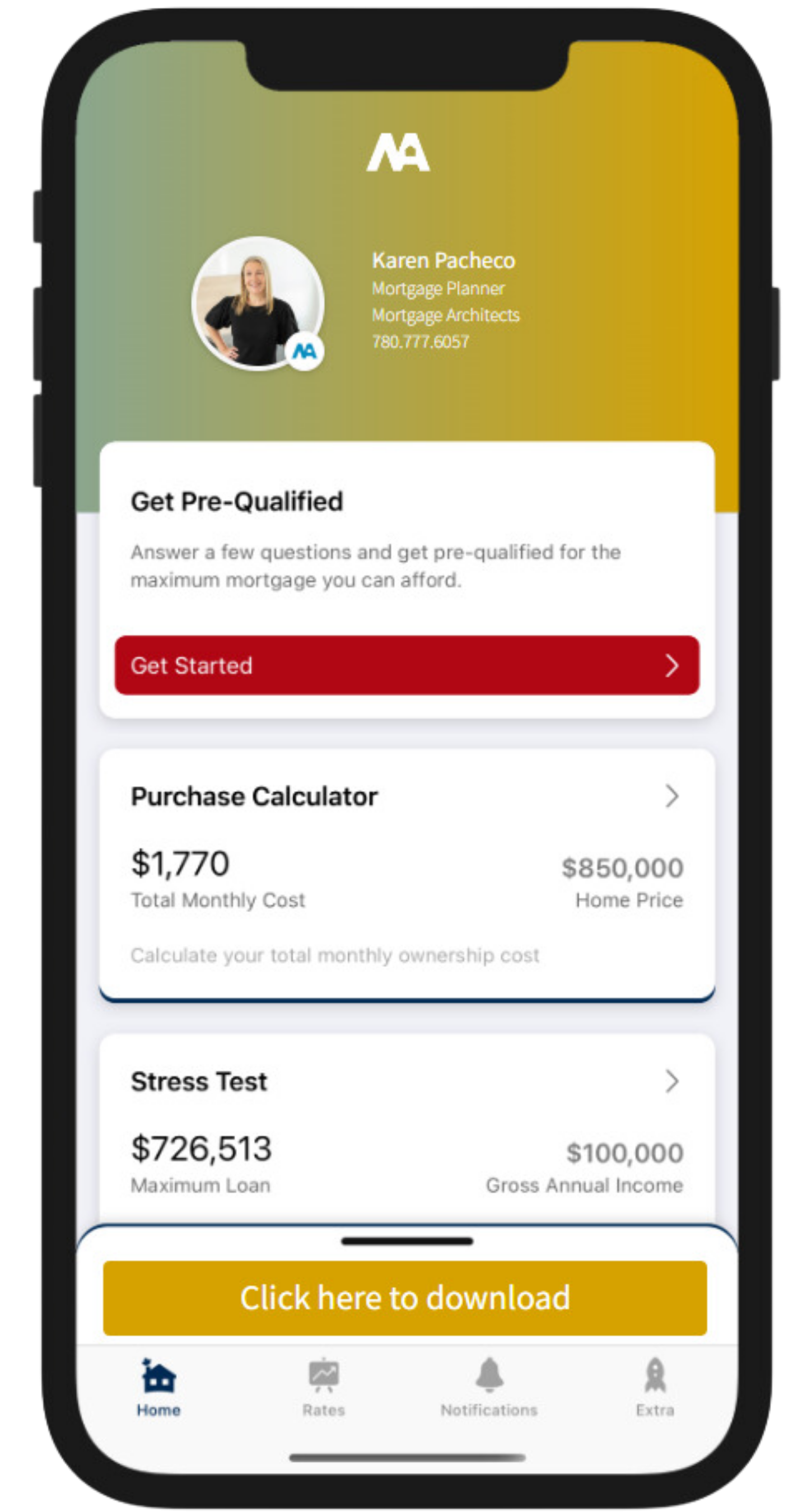 A cell phone with a calculator app on it.