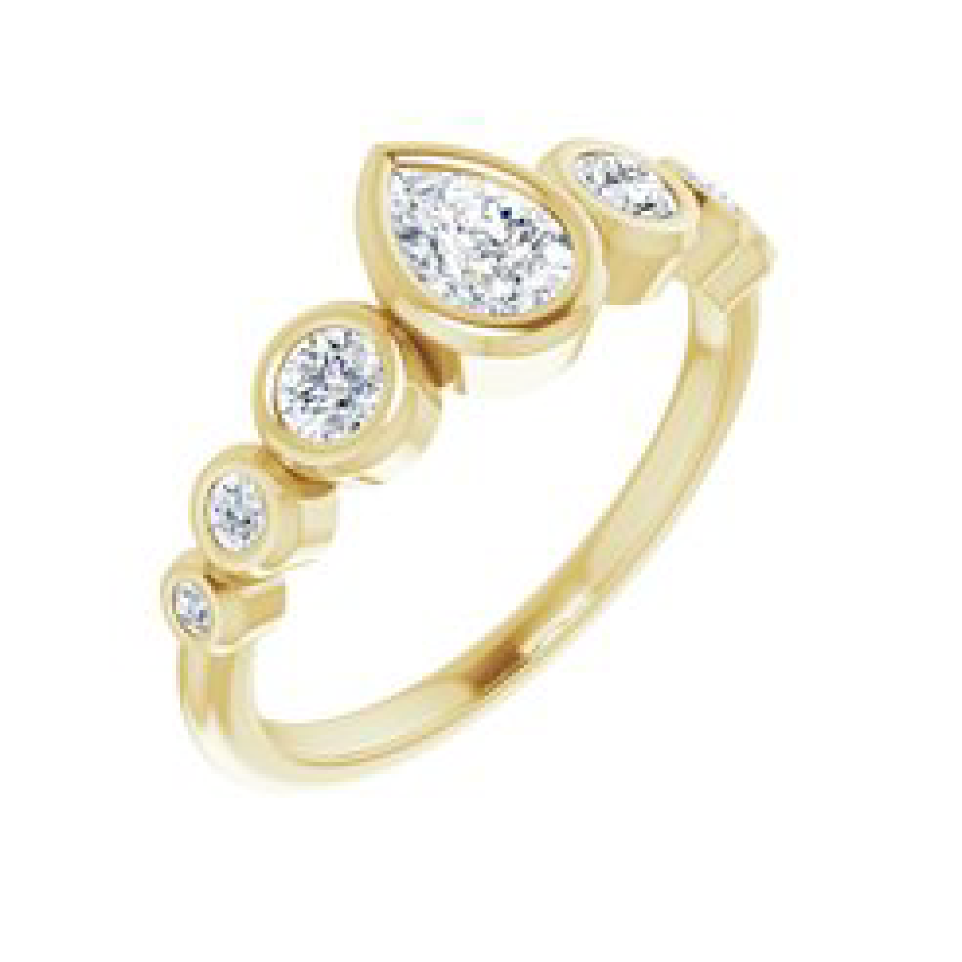 channel set diamond cluster ring