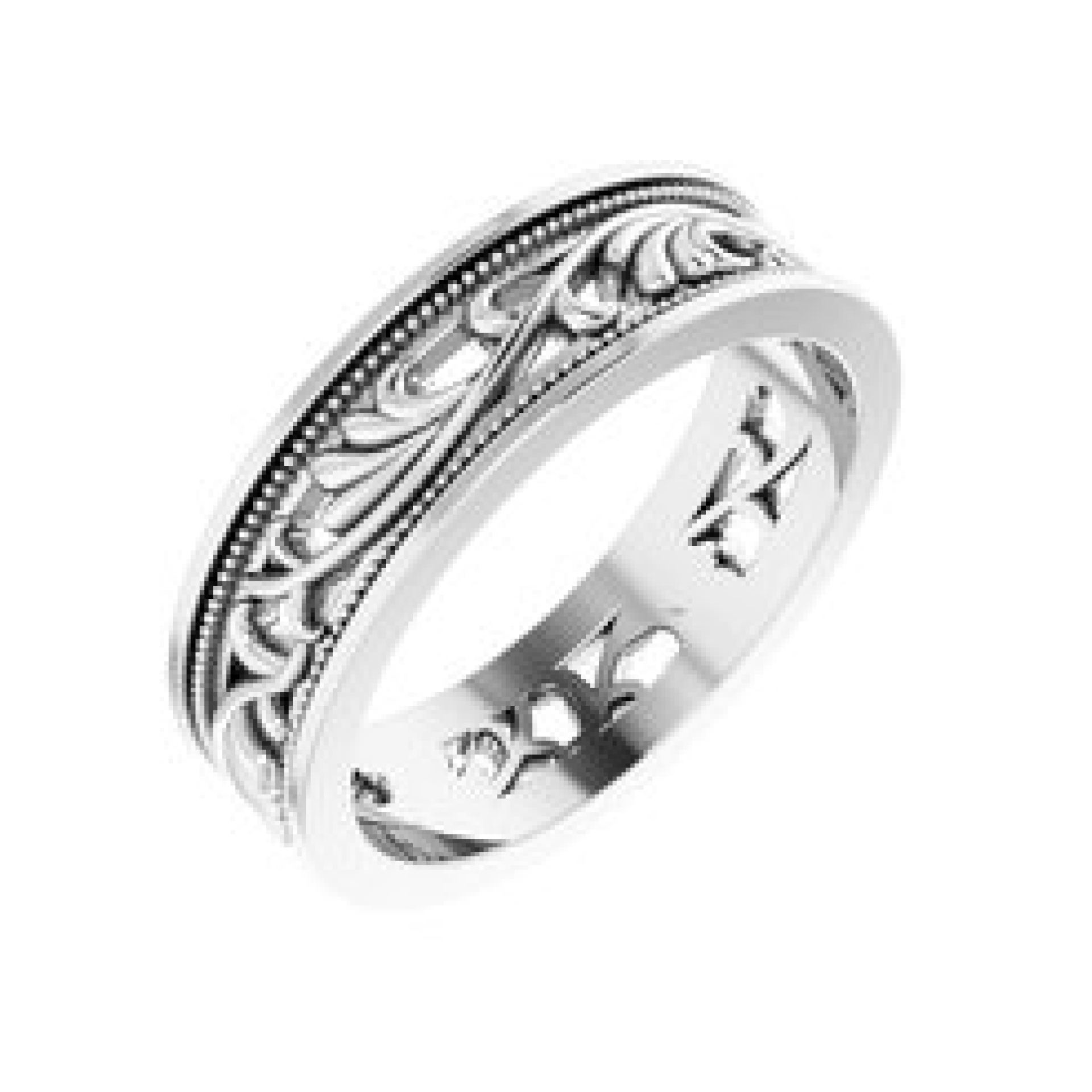 art deco style silver ring