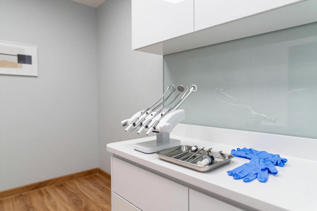 Consultorio dental limpio y equipado