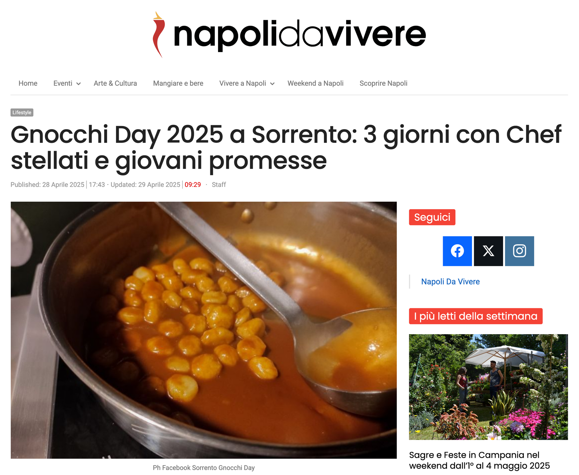 A webpage header for