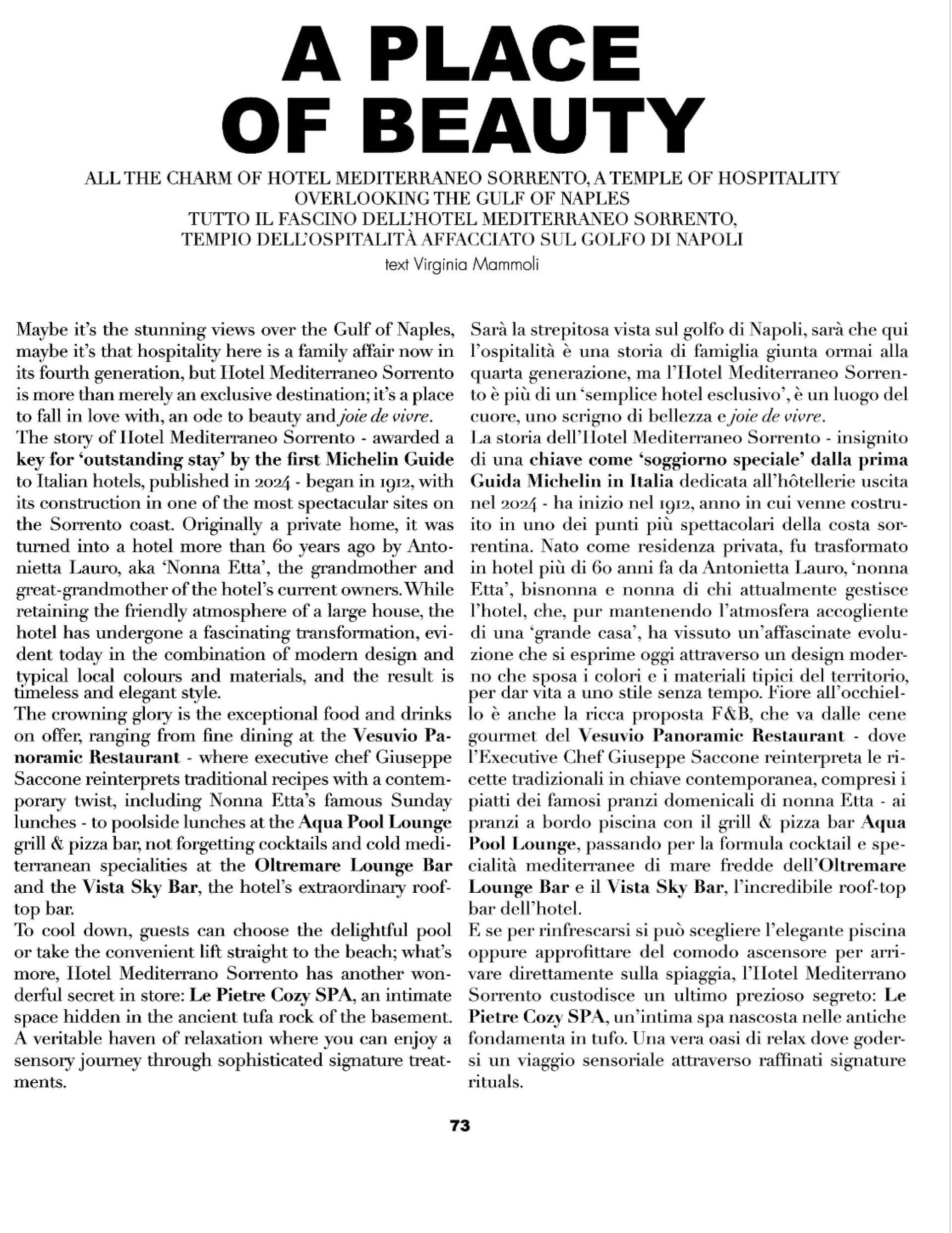 A two-column page titled