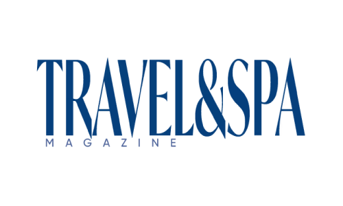 The logo for Travel & Spa Magazine, featuring the brand name in a bold, dark blue serif font.