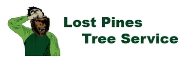 A logo for lost Pines Tree Service.