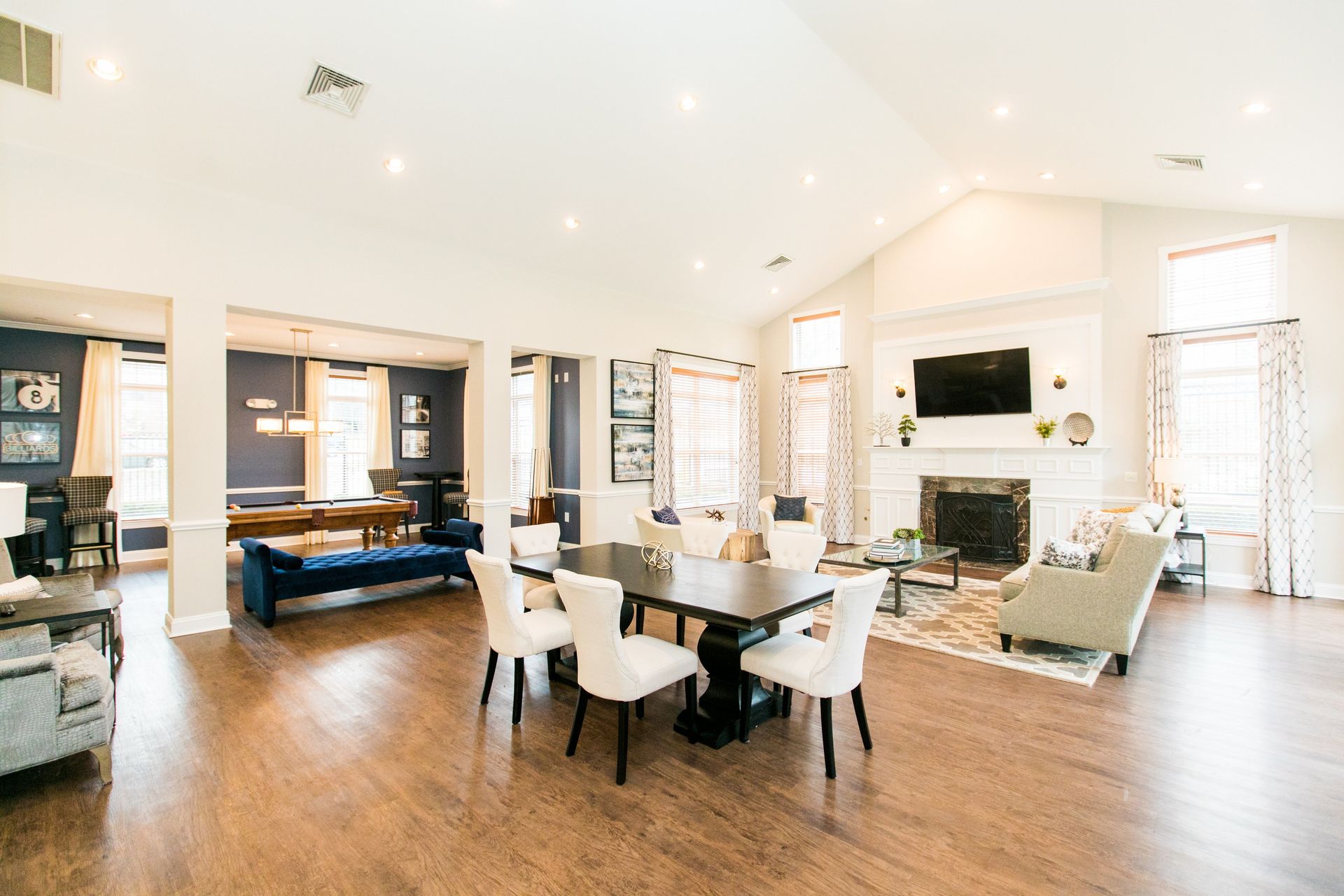 Community seating area at Park Station Apartments.