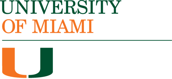 University of Miami logo: green and orange