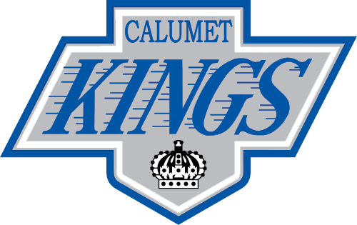 Blue and grey Calumet Kings logo