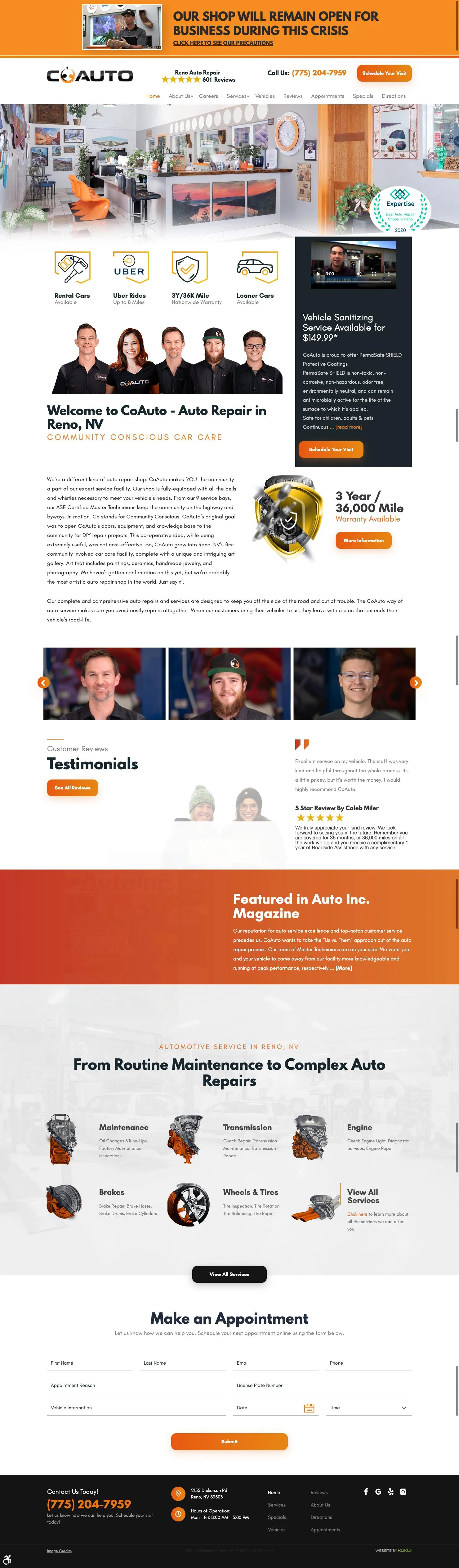 Orange-and-white Korean webpage with menus, profiles, photos, and promotional banners.