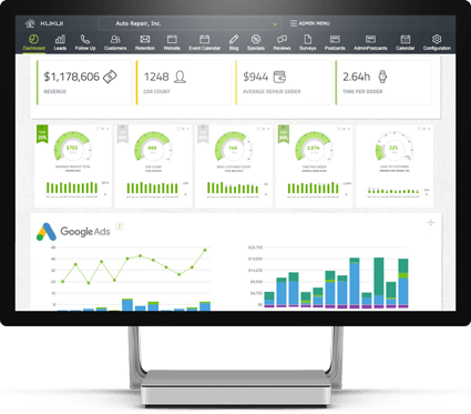 A computer monitor with a google ads dashboard on it
