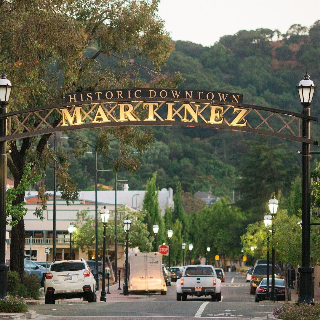 Downtown Martinez California with historic downtown buildings