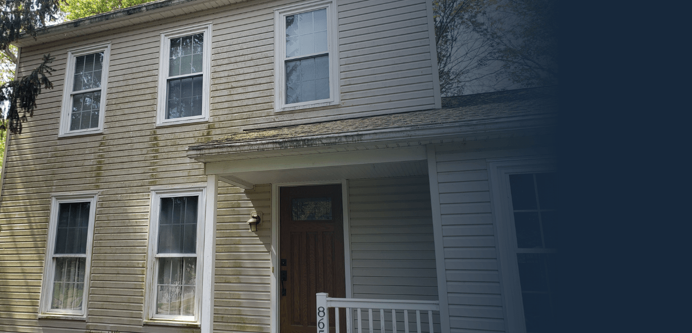 Before House Wash House Soft Washing Service