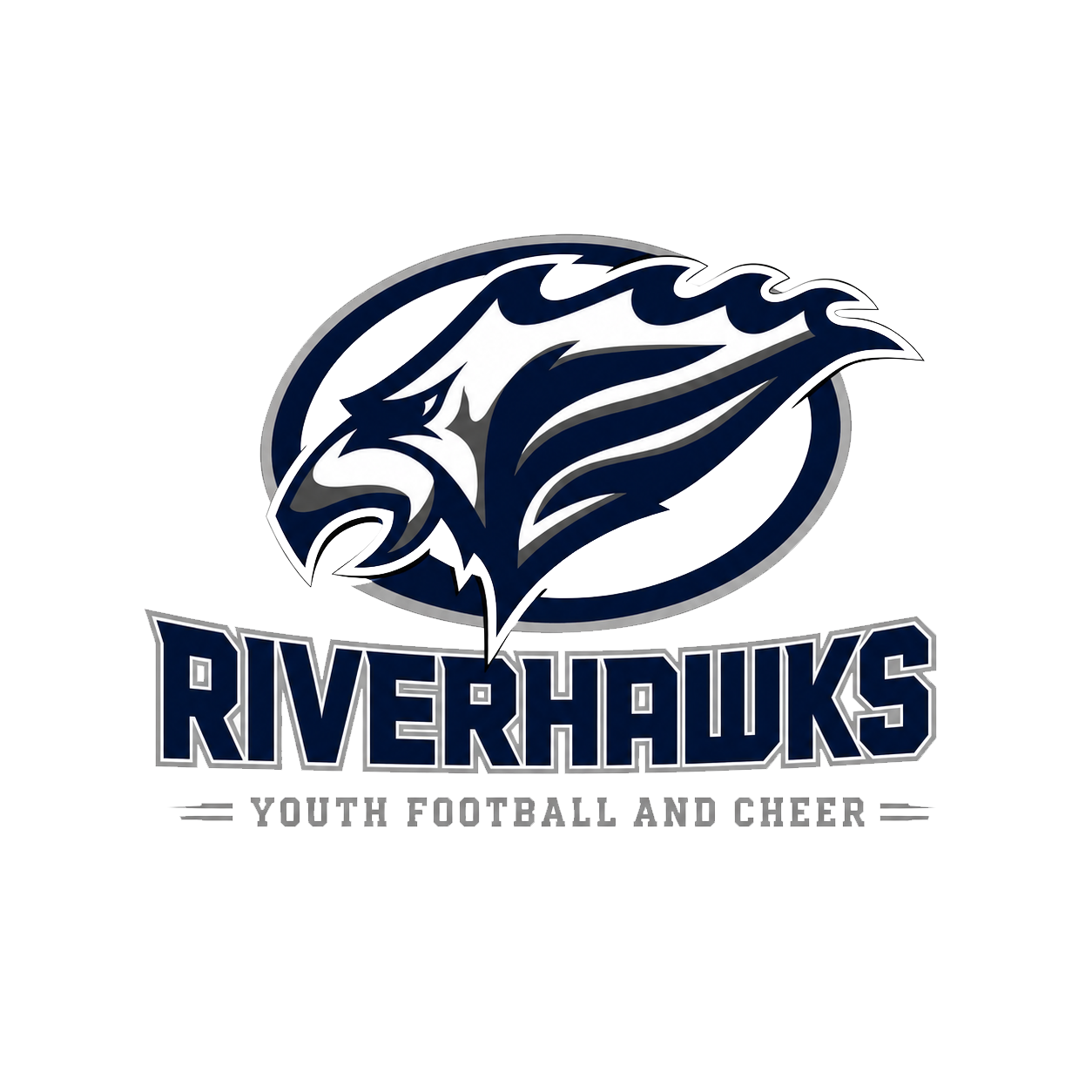 Logo for Riverhawks Youth Football and Cheer