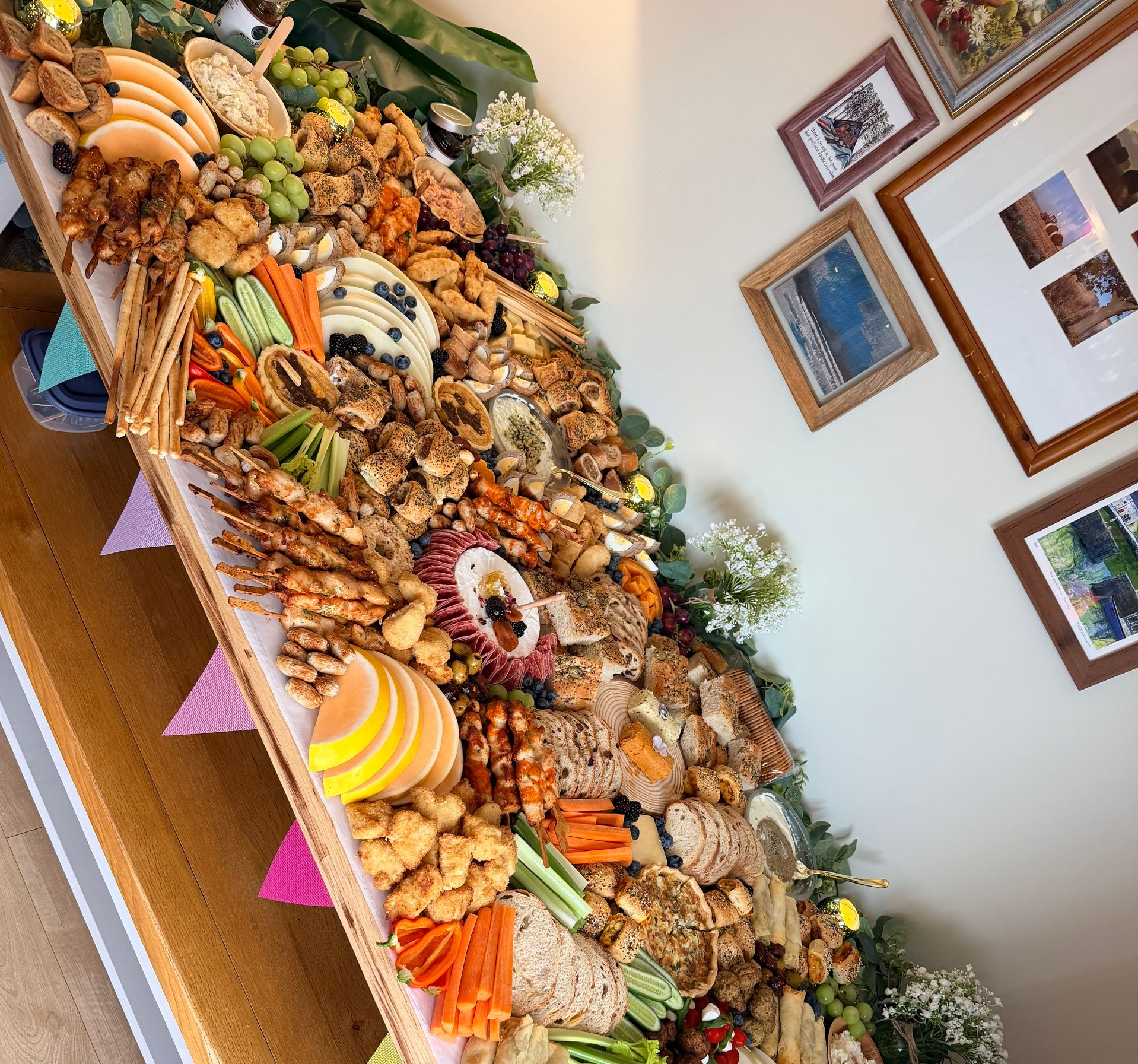Wedding grazing table food detail