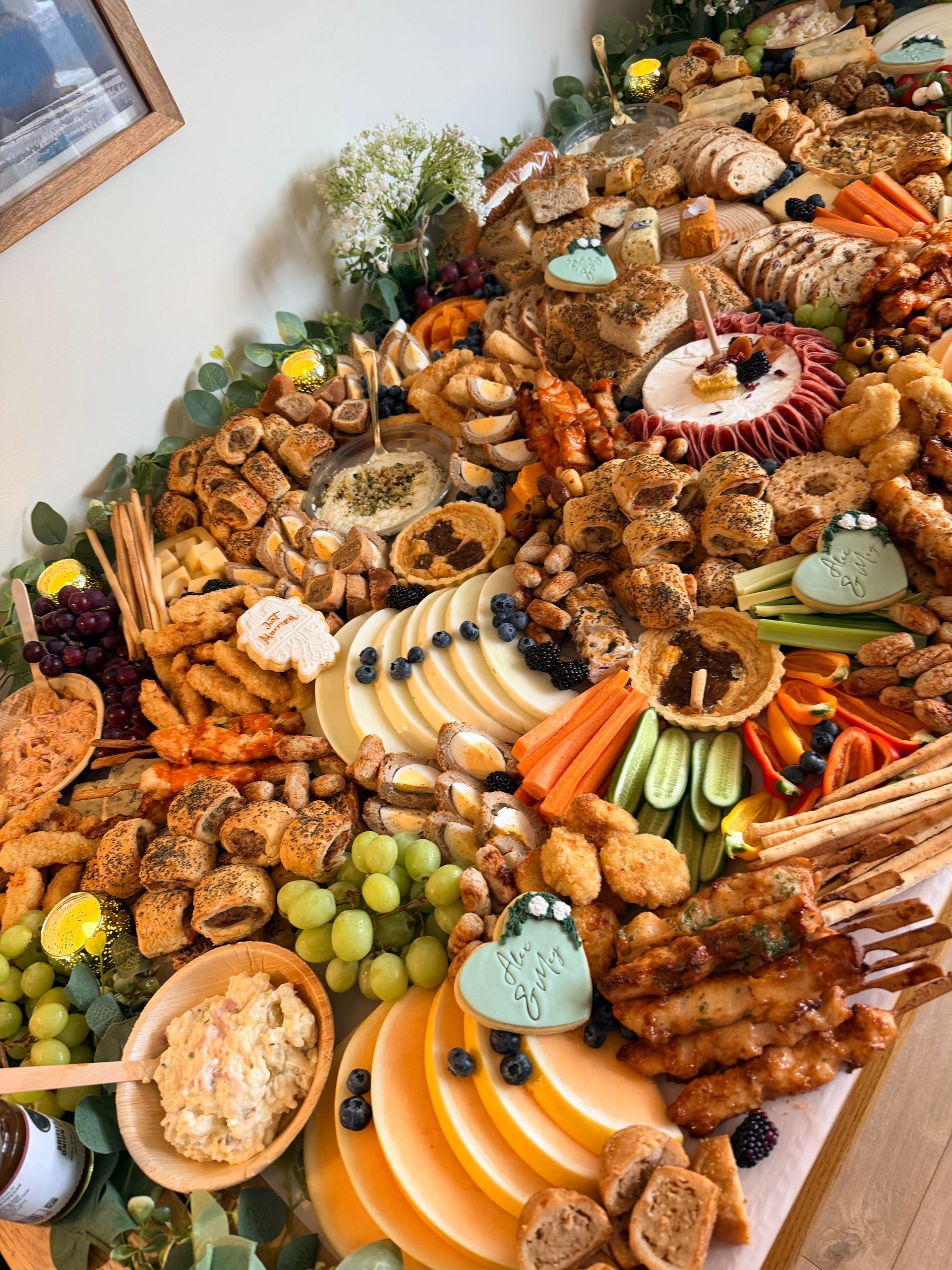 Wedding grazing table centrepiece