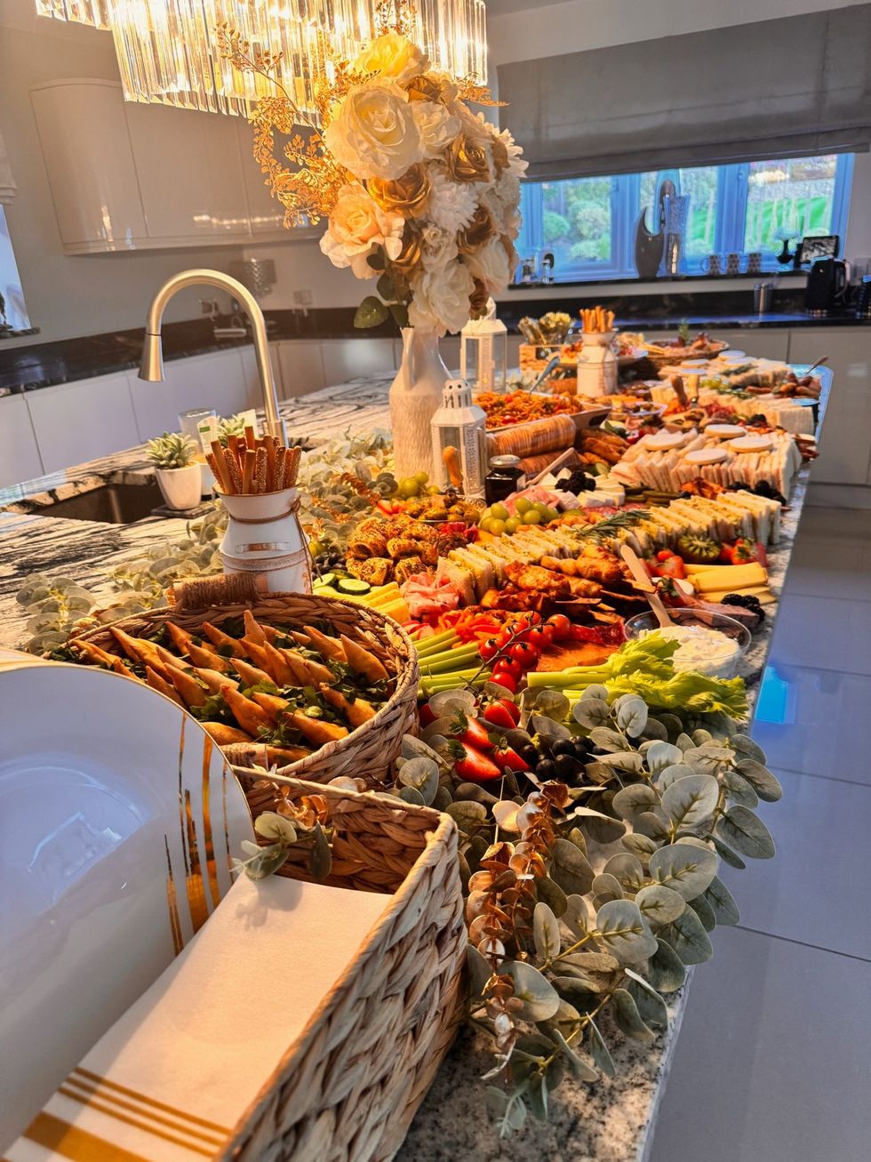 Grazing table display for an event